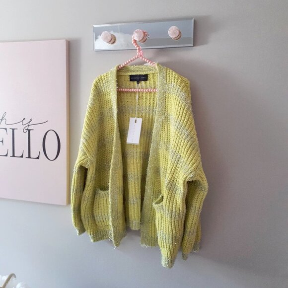 Endless Rose Neon Yellow Green Cardigan - Like New - Picture 4 of 6